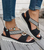 Sandales Peep-Toe avec Boucle Métallique pour Femme | Idéales pour l'Été