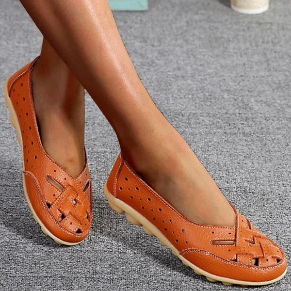 Ballerines En Cuir Microfibre Confortables Pour Femme | Idéales pour le Quotidien - Emilia Lane