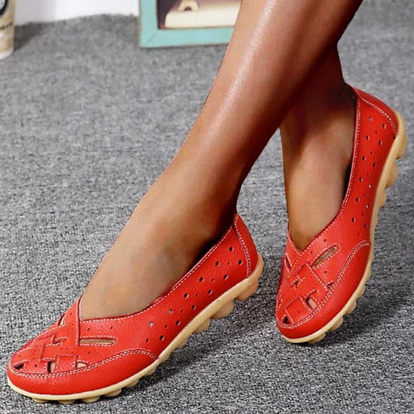 Ballerines En Cuir Microfibre Confortables Pour Femme | Idéales pour le Quotidien - Emilia Lane
