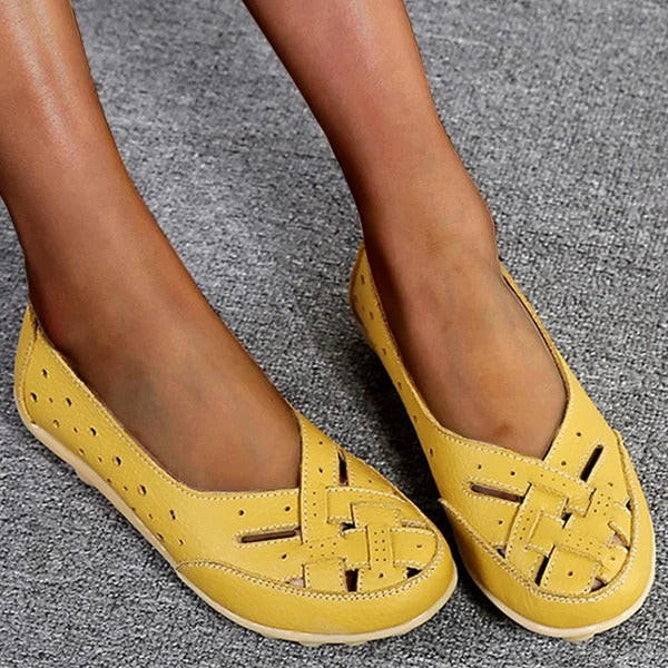 Ballerines En Cuir Microfibre Confortables Pour Femme | Idéales pour le Quotidien - Emilia Lane