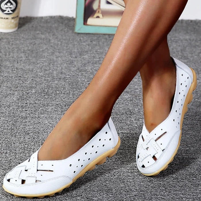 Ballerines En Cuir Microfibre Confortables Pour Femme | Idéales pour le Quotidien - Emilia Lane