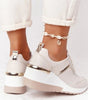 Basket Compensée Confort en Simili Cuir pour Femme - Emilia Lane