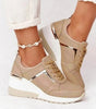 Basket Compensée Confort en Simili Cuir pour Femme - Emilia Lane