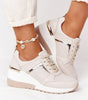 Basket Compensée Confort en Simili Cuir pour Femme - Emilia Lane