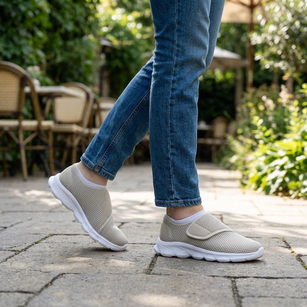 Basket Confort pour Pieds Larges en Maille Respirante pour Femme - Emilia Lane