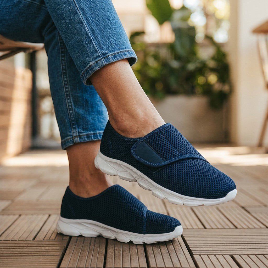 Basket Confort pour Pieds Larges en Maille Respirante pour Femme - Emilia Lane
