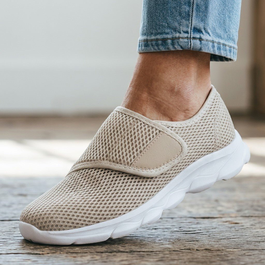 Basket Confort pour Pieds Larges en Maille Respirante pour Femme - Emilia Lane