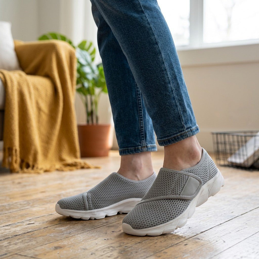 Basket Confort pour Pieds Larges en Maille Respirante pour Femme - Emilia Lane