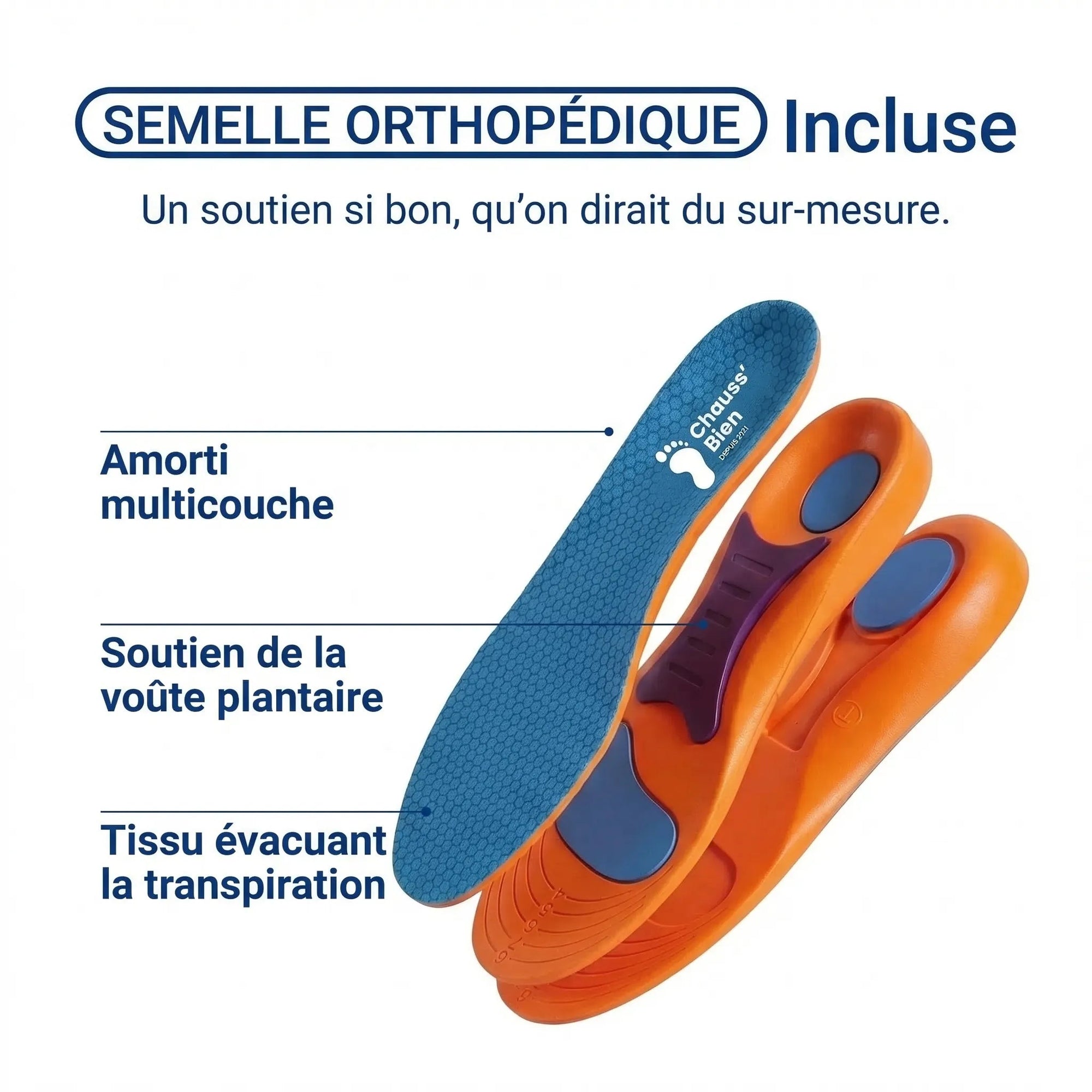 Basket Confortable et Légère Sans Lacets en Maille pour Femme - Emilia Lane