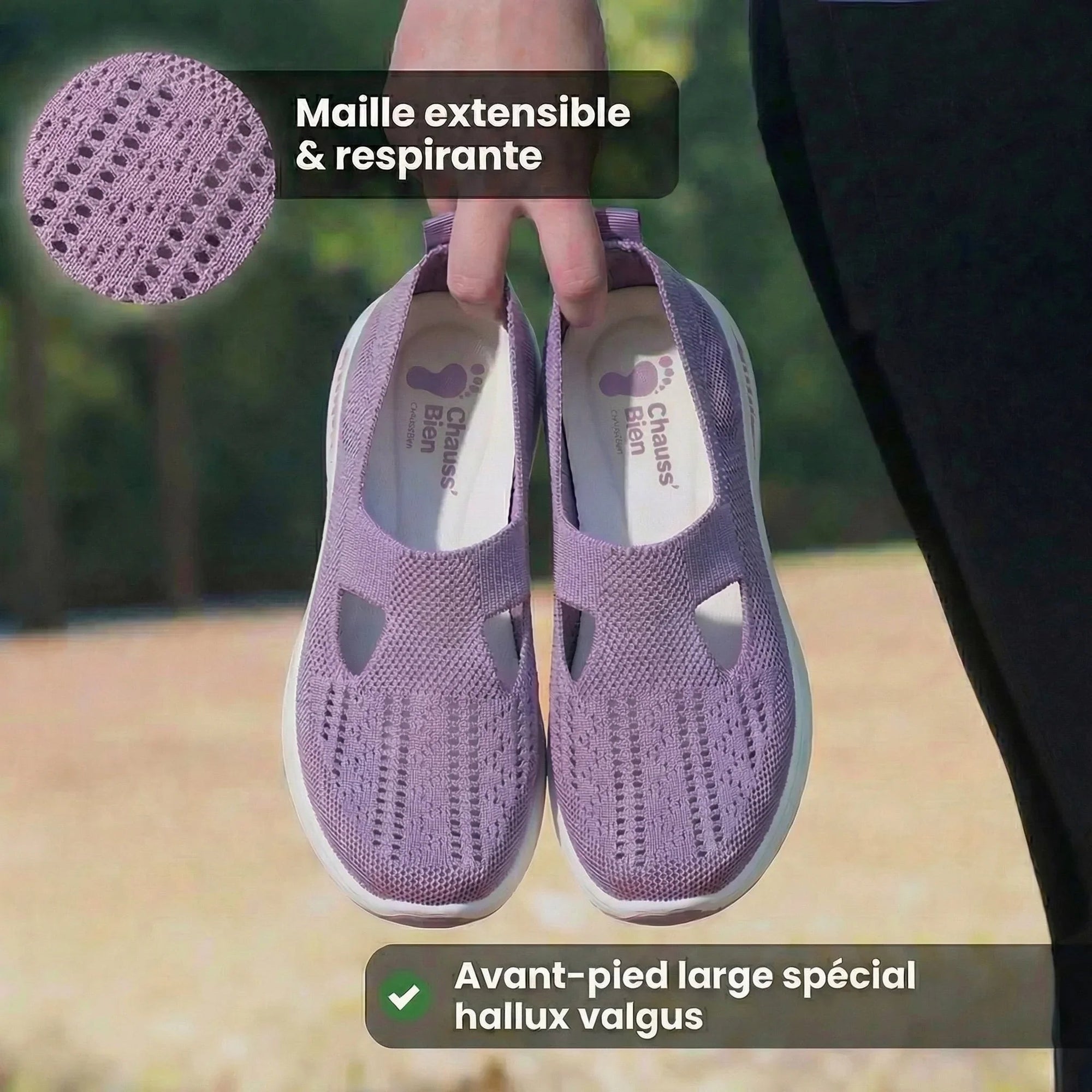 Basket Confortable et Légère Sans Lacets en Maille pour Femme - Emilia Lane