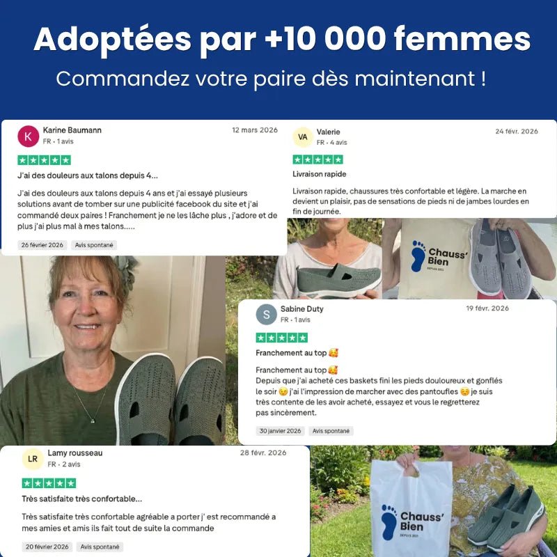 Basket Confortable et Légère Sans Lacets en Maille pour Femme - Emilia Lane