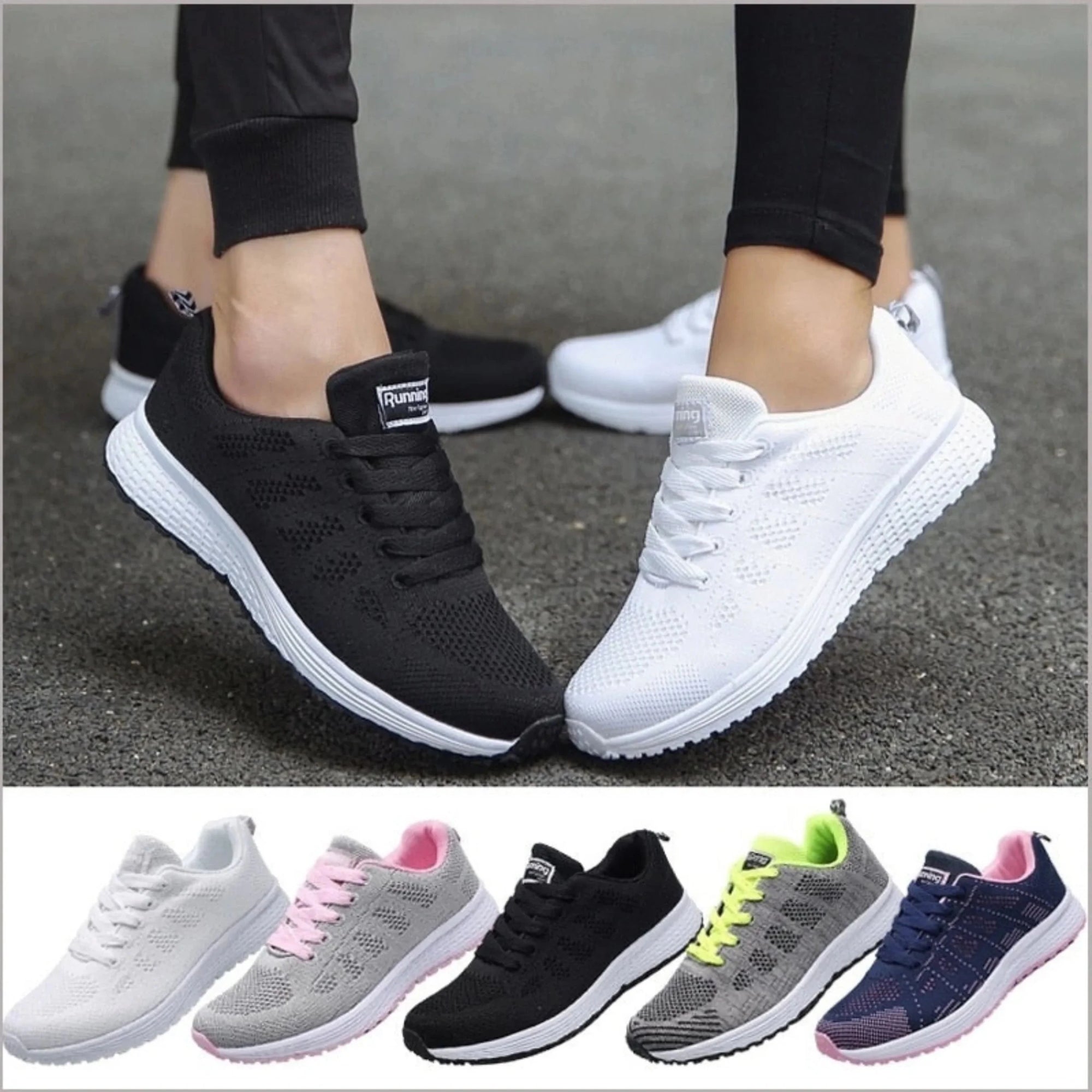 Basket Running Sport en Maille pour Femme - Emilia Lane