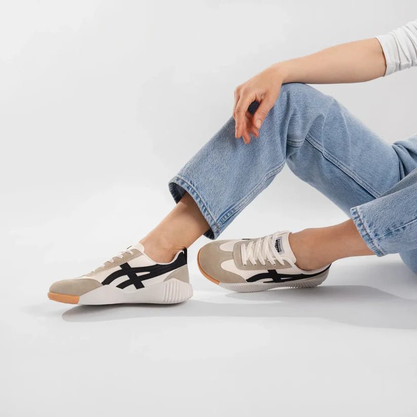 Basket Tendance à Semelle Épaisse en Similicuir Bicolore pour Femme - Emilia Lane