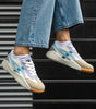 Basket Tendance à Semelle Épaisse en Similicuir Bicolore pour Femme - Emilia Lane