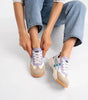 Basket Tendance à Semelle Épaisse en Similicuir Bicolore pour Femme - Emilia Lane