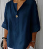 Blouse Ample à Col V et Manches Courtes pour Femme | Idéale pour le Quotidien - Emilia Lane