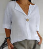 Blouse Ample à Col V et Manches Courtes pour Femme | Idéale pour le Quotidien - Emilia Lane