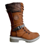 Botte à Lacets Haute en Simili Cuir pour Femme - Emilia Lane