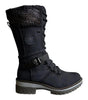 Botte à Lacets Haute en Simili Cuir pour Femme - Emilia Lane