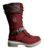 Botte à Lacets Haute en Simili Cuir pour Femme - Emilia Lane