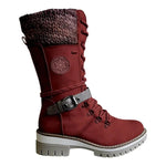 Botte à Lacets Haute en Simili Cuir pour Femme - Emilia Lane