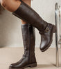 Botte Cavalière Haute en Simili Cuir pour Femme - Emilia Lane