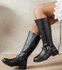 Botte Cavalière Haute en Simili Cuir pour Femme - Emilia Lane