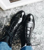 Botte Mi-Mollet à Lacets et Talon en Simili Cuir pour Femme - Emilia Lane