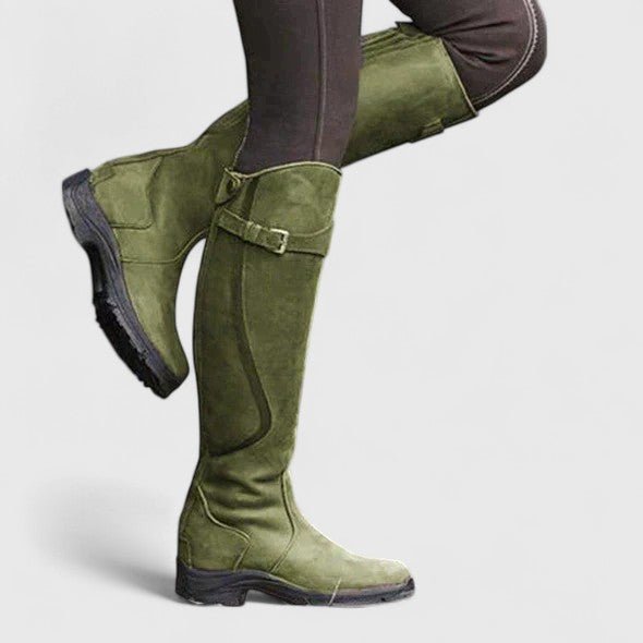 Bottes Cavalières Hautes en Simili Cuir pour Femme - Emilia Lane