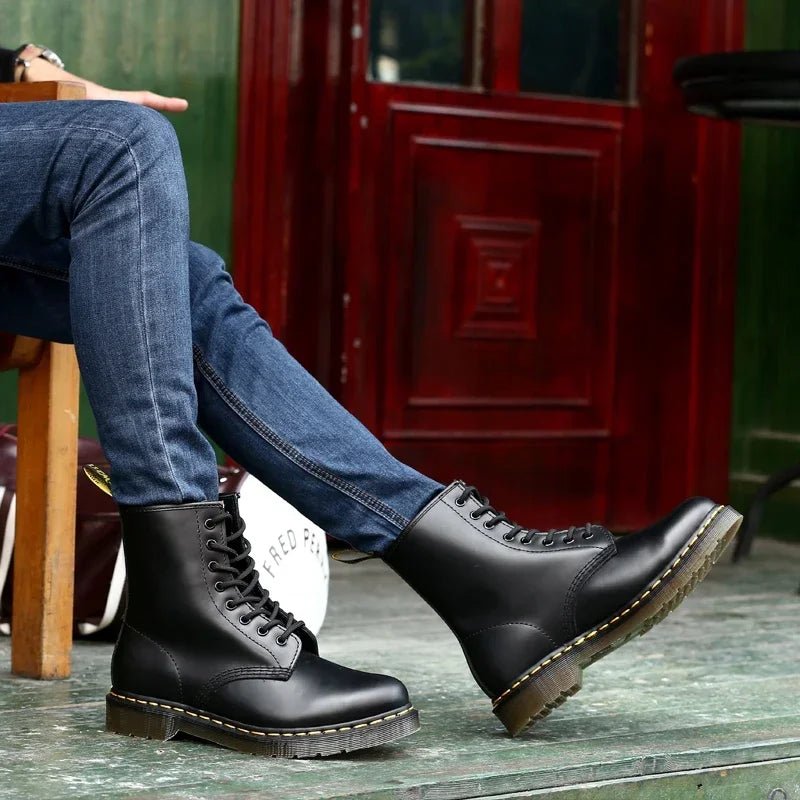 Bottes Martin à Lacets en Cuir pour Femme - Emilia Lane