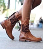 Bottine à Lacets et Talon en Similicuir pour Femme - Emilia Lane