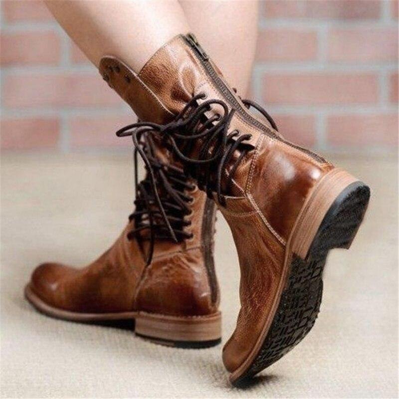Bottine à Lacets et Talon en Similicuir pour Femme - Emilia Lane
