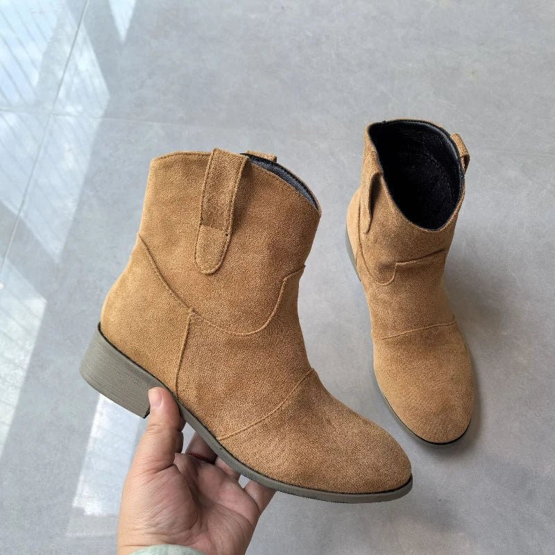 Bottine à Talon en Daim pour Femme - Emilia Lane
