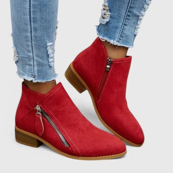 Bottine à Talon en Simili Cuir pour Femme - Emilia Lane