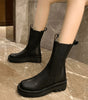 Bottine Chelsea Plate en Simili Cuir pour Femme - Emilia Lane