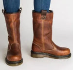 Bottine Mi-Mollet en Simili Cuir pour Femme - Emilia Lane