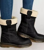 Bottine Mi-Mollet en Simili Cuir pour Femme - Emilia Lane