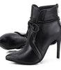 Bottine Talon Aiguille et Bout Pointu en Simili Cuir pour Femme - Emilia Lane