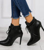 Bottine Talon Aiguille et Bout Pointu en Simili Cuir pour Femme - Emilia Lane
