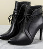 Bottine Talon Aiguille et Bout Pointu en Simili Cuir pour Femme - Emilia Lane