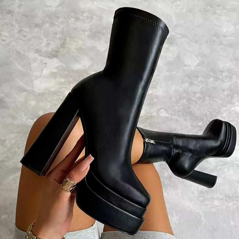 Bottines à Talon Haut et Plateforme pour Femme | Idéales pour le Quotidien - Emilia Lane