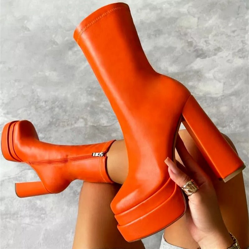 Bottines à Talon Haut et Plateforme pour Femme | Idéales pour le Quotidien - Emilia Lane