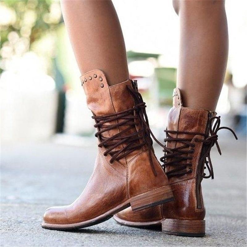 Bottines en Cuir à Lacets Élégantes pour Femmes - Emilia Lane