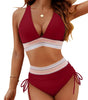 Bikini a vita alta con spalline regolabili da donna