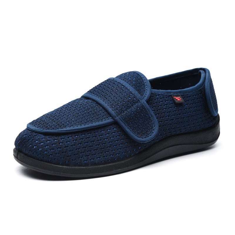 Chausson Femme Confort pour Pieds Larges à Scratch en Maille - Emilia Lane