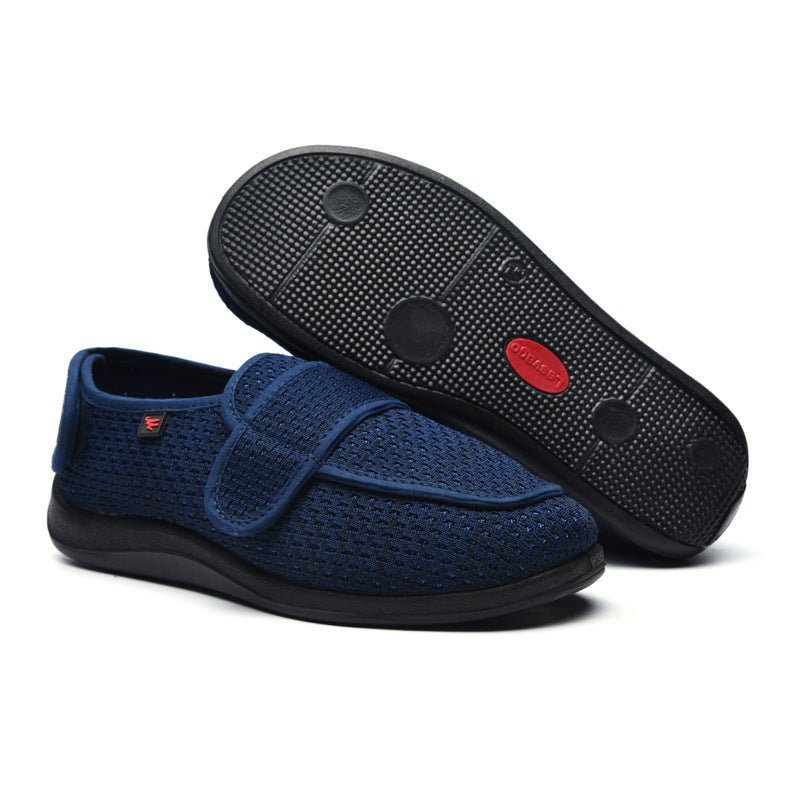 Chausson Femme Confort pour Pieds Larges à Scratch en Maille - Emilia Lane