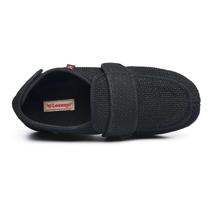 Chausson Femme Confort pour Pieds Larges à Scratch en Maille - Emilia Lane