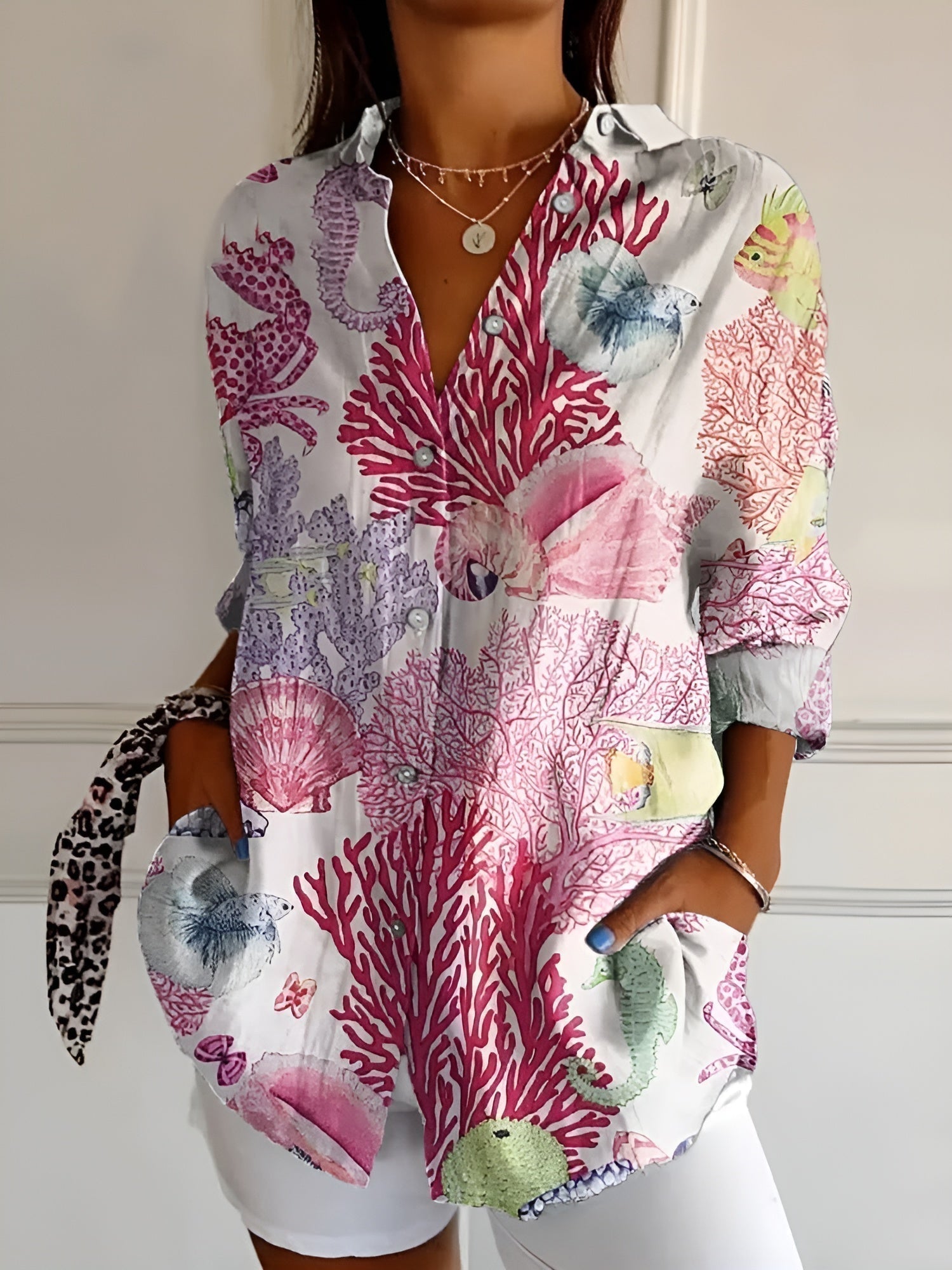 Chemise Longue Imprimée pour Femme | Idéale pour le Quotidien - Emilia Lane