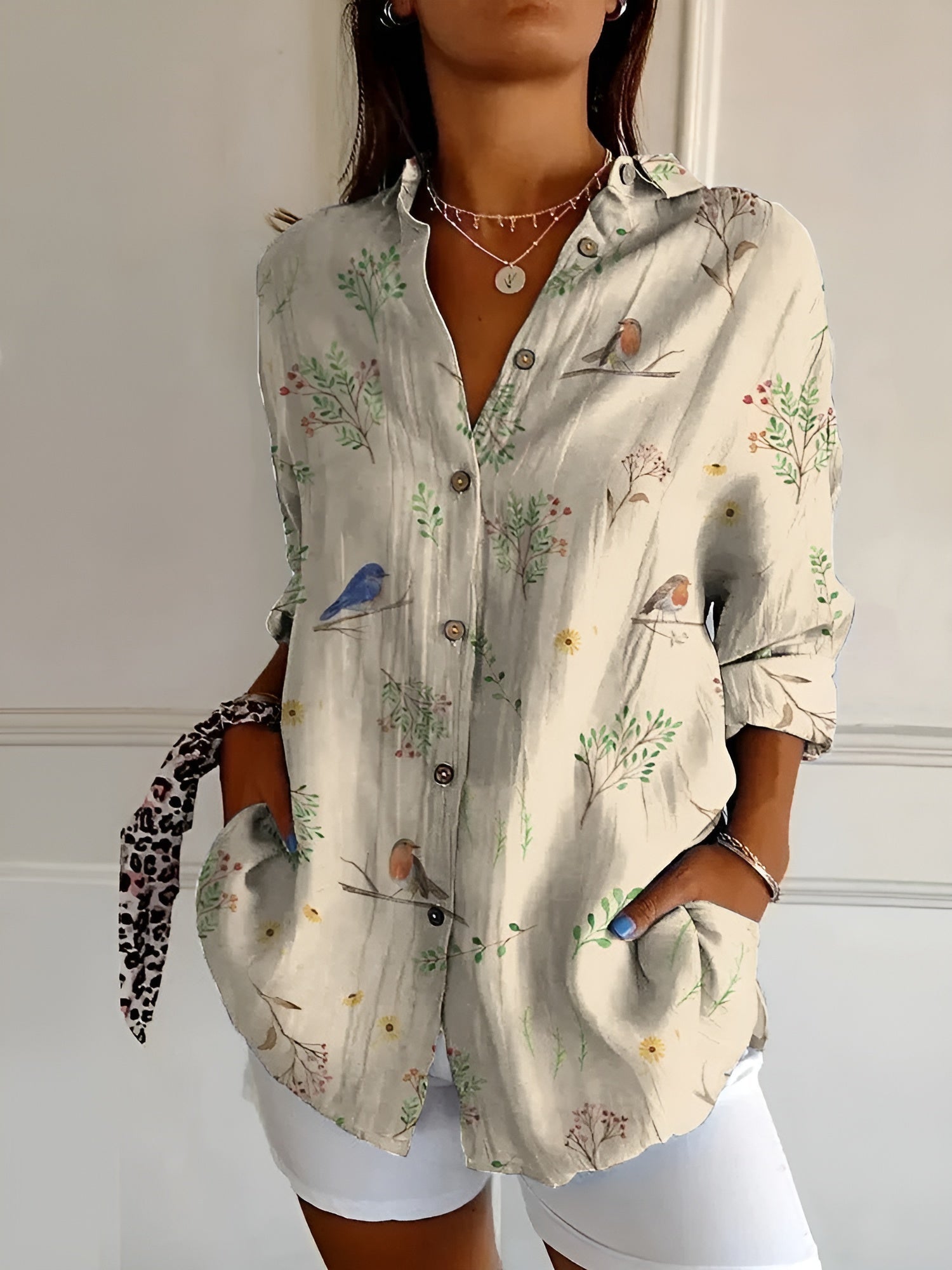 Chemise Longue Imprimée pour Femme | Idéale pour le Quotidien - Emilia Lane