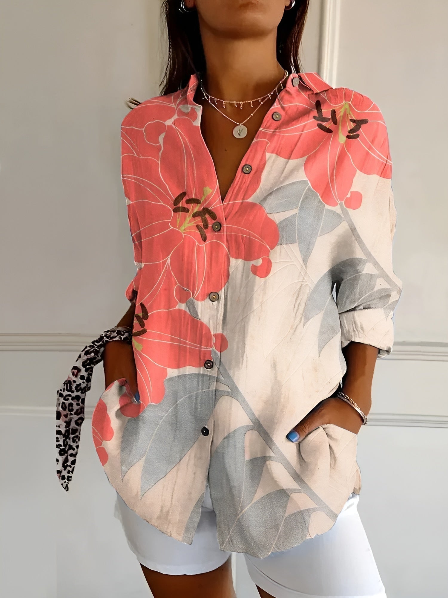 Chemise Longue Imprimée pour Femme | Idéale pour le Quotidien - Emilia Lane